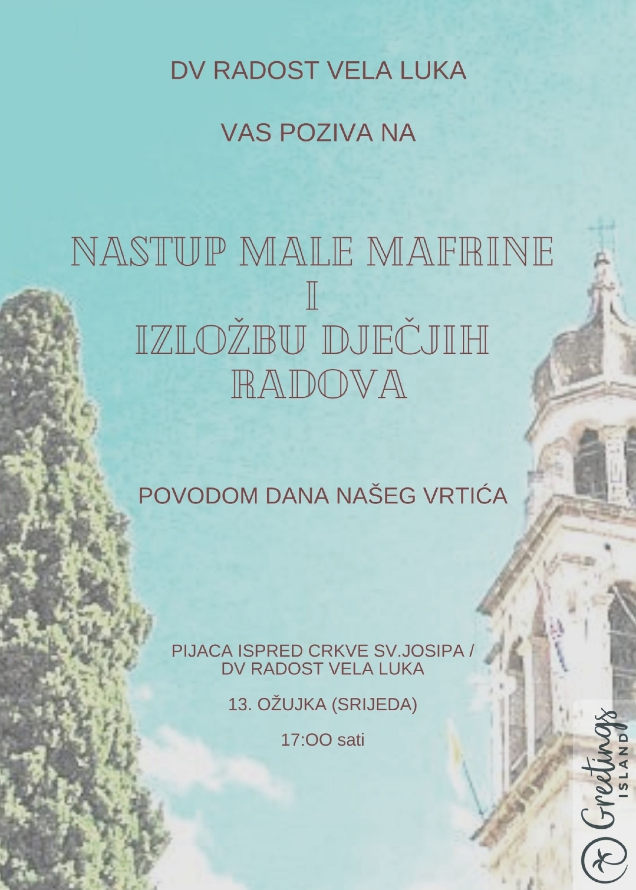 Pozivamo Vas na nastup Male mafrine i izložbu dječjih radova