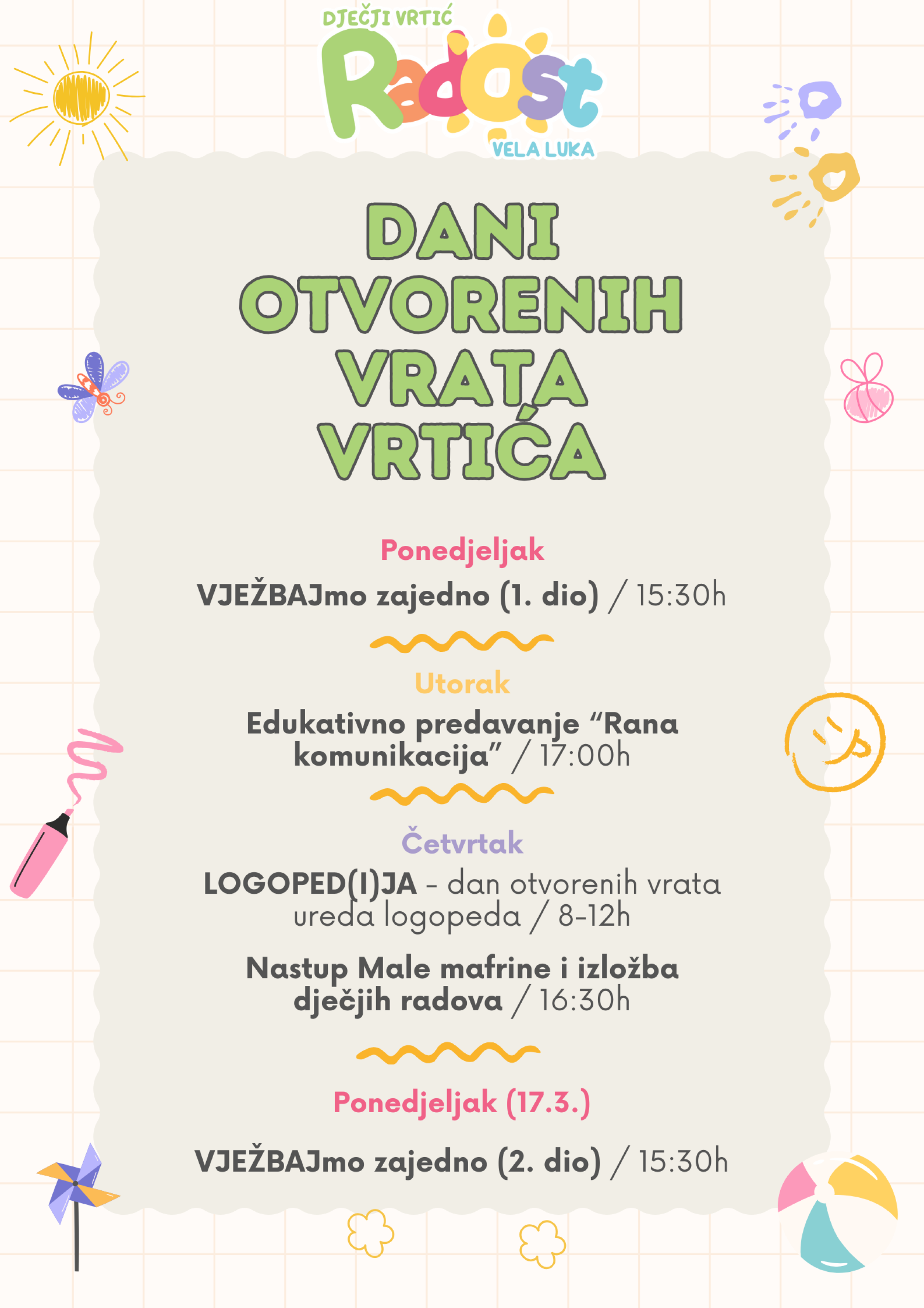Dani otvorenih vrata vrtića 2025.